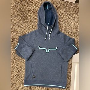 Kimes Medium Heather Navy Ranch Women’s Pullover Long Sleeve Hoodie